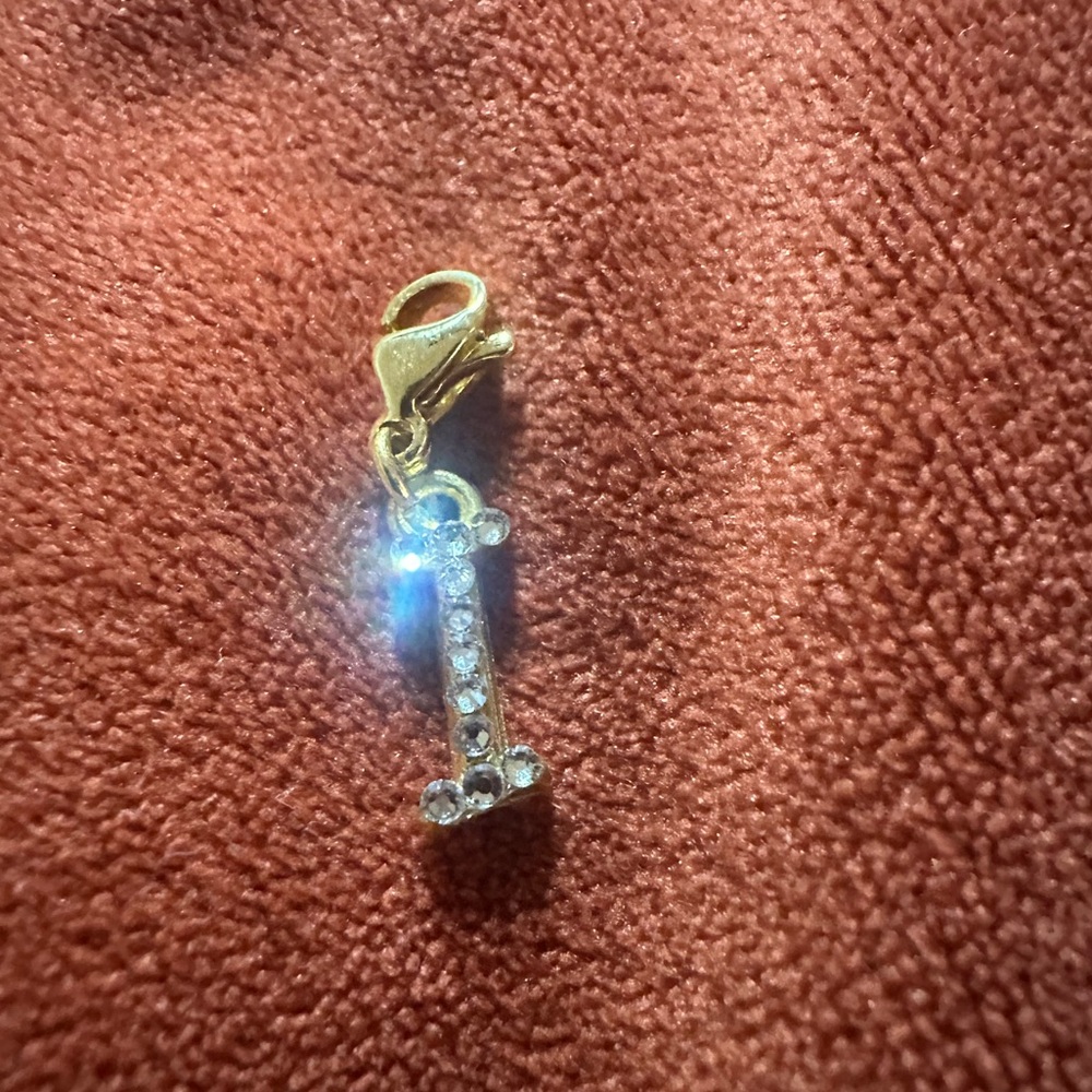 Swarovski Crystal Gold Plated Charm with Lobster Claw